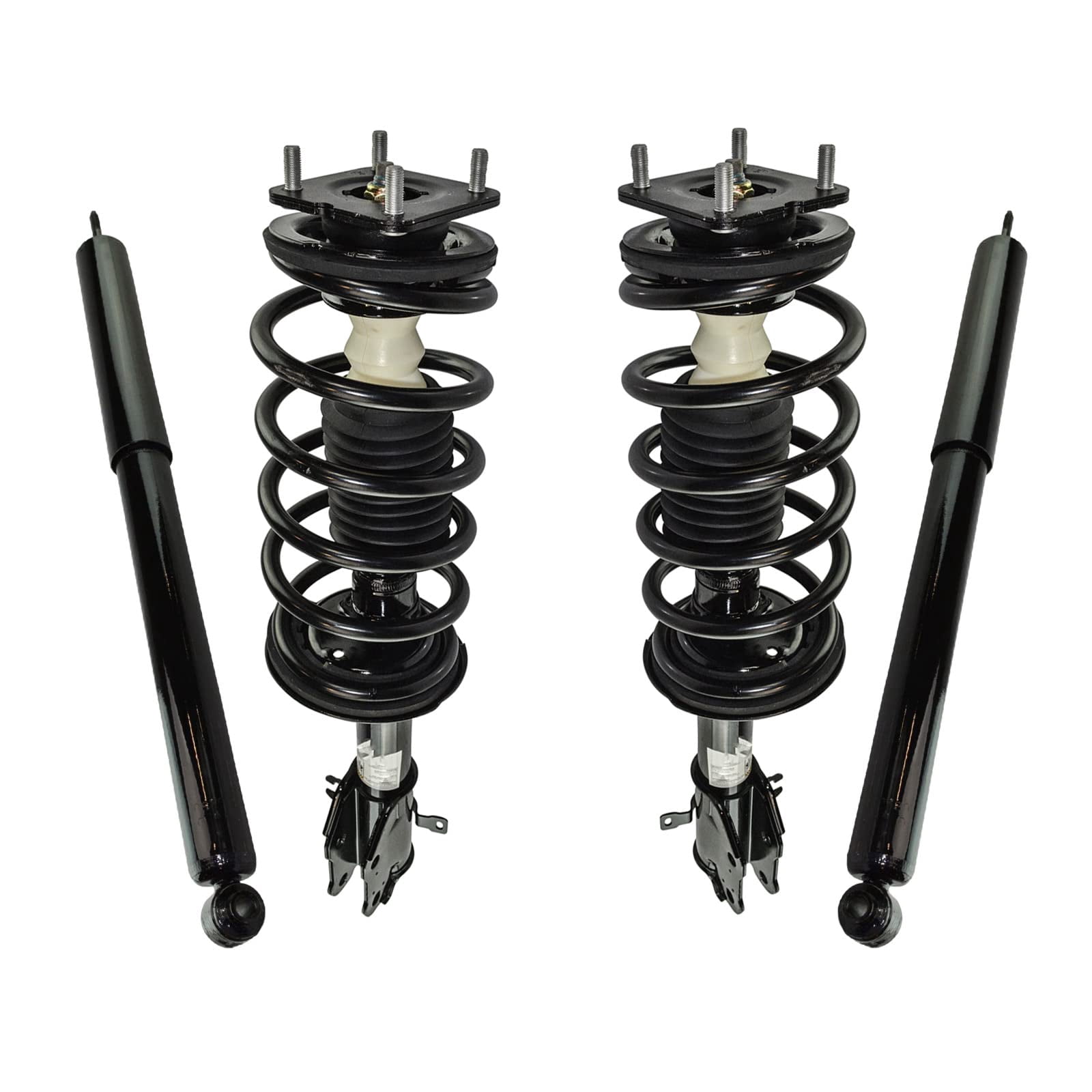 TRQ Front and Rear Complete Strut Assembly & Shock Absorber Kit Complete Strut & Coil Spring Assembly Fits Select 2007-2015 Mazda CX-9
