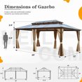 thumbnail image 2 of MELLCOM Pavillon à Toit Rigide 12 x 20 Pi, Pavillon en Aluminium à Double Toit en Polycarbonate, Extérieur, 2 of 8