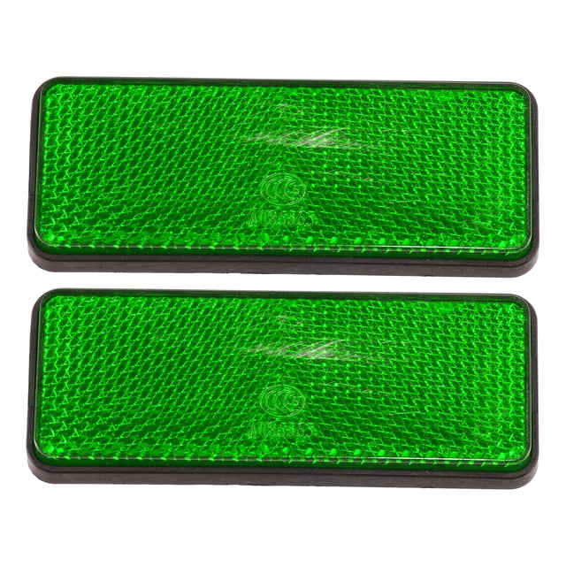2uds 87mm Verde Universal Rectangular Reflexivo Advertencia Reflector