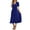 Blue, variant on Aayomet Plus Size Dresses Women V Neck Lace Up Short Sleeve Solid Pleated Dresses Pleated Long Dress,Red XL