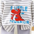 thumbnail image 5 of TOWED22 Baby Toddler Boy Fall Winter Set Outfits 2Pcs Long Sleeve Printed Round Neck T-Shirt Elastic Waist Pants Soft Warm Clothes(Light Gray,5-6 Y), 5 of 5