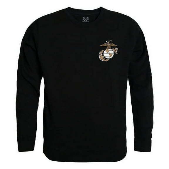 Rapid Dominance RS3-MC5-BLK-01 USMC Graphic Crewneck Sweatshirt, Black - Small