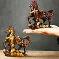 thumbnail image 2 of Sylvtty Horse Tea Pet Sculpture Resin Color-Changing Horse Ornament High Temperatures Money Symbol Base Home Decor for Tea Ceremony Wealth Display, 2 of 6
