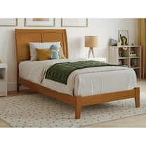 Richmond Twin Solid Wood Low Profile Platform Bed in Light Toffee