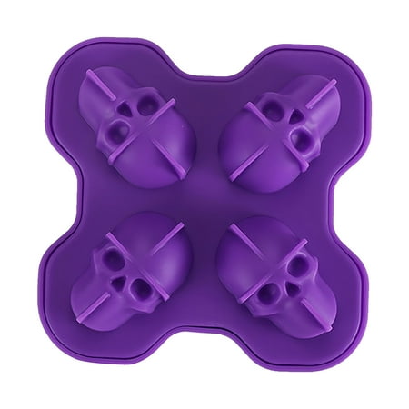 

Hfyihgf Ice Tray Mold Skull Shape 4 With Skull Head Silicone Ice Tray
