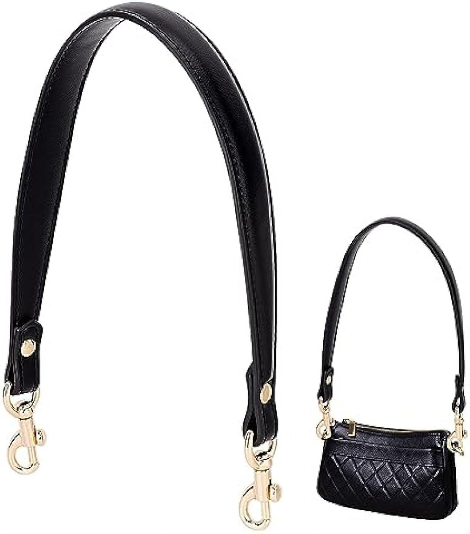 Black Genuine Leather Purse Strap 50cm 20 Inch Bag Handle Replacement Shoulder Bag Strap with Clasps Walmart