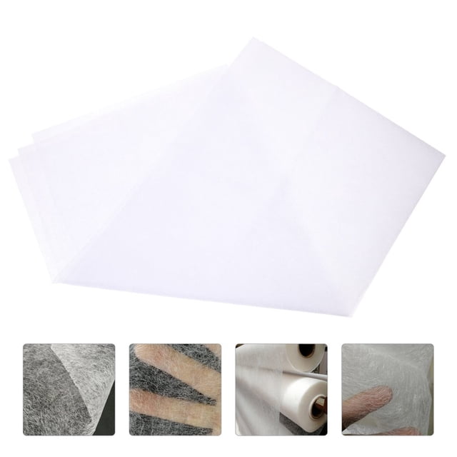 LEEYNEER Double-sided Adhesive Interfacing Sewers Crafting Projects Iron-on Application White 1Set