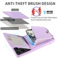 thumbnail image 6 of Nalacover RFID Blocking Wallet Case for Samsung Galaxy S21 Ultra, Shockproof PU Leather Magnetic Button Zipper Purse Card Slots & Kickstand Crossbody Phone Case with Shoulder & Wrist Strap,Purple, 6 of 12