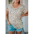 thumbnail image 1 of ABPHQTO Camiseta de leopardo con ribete rosa para mujer, 1 of 5