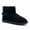 black, variant on Kids Winter Snow Boots, Girls Boys Comfy Faux Fur Lined Short Boots Slip On Furry Outdoor Warm Ankle Boot