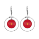 thumbnail image 1 of Vietnam Country Flag nombre Los pendientes cuelgan del aro de la joyería del círculo de la gota Unbranded M, 1 of 3