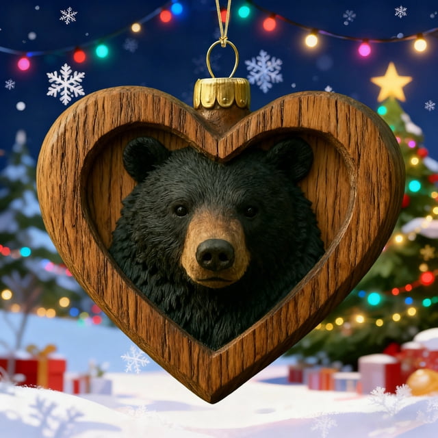 Rapeiae Christmas Animals Print Acrylic Hanging Christmas Gifts for Family Colleagues Christmas Tree Decoration
