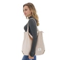 thumbnail image 2 of KALIDI - Bolso de mano de pana con cierre para mujer, bolso casual de gran capacidad con bolsillos, Crema Blanco, 18.2*3.95*15.75inch, 2 of 5