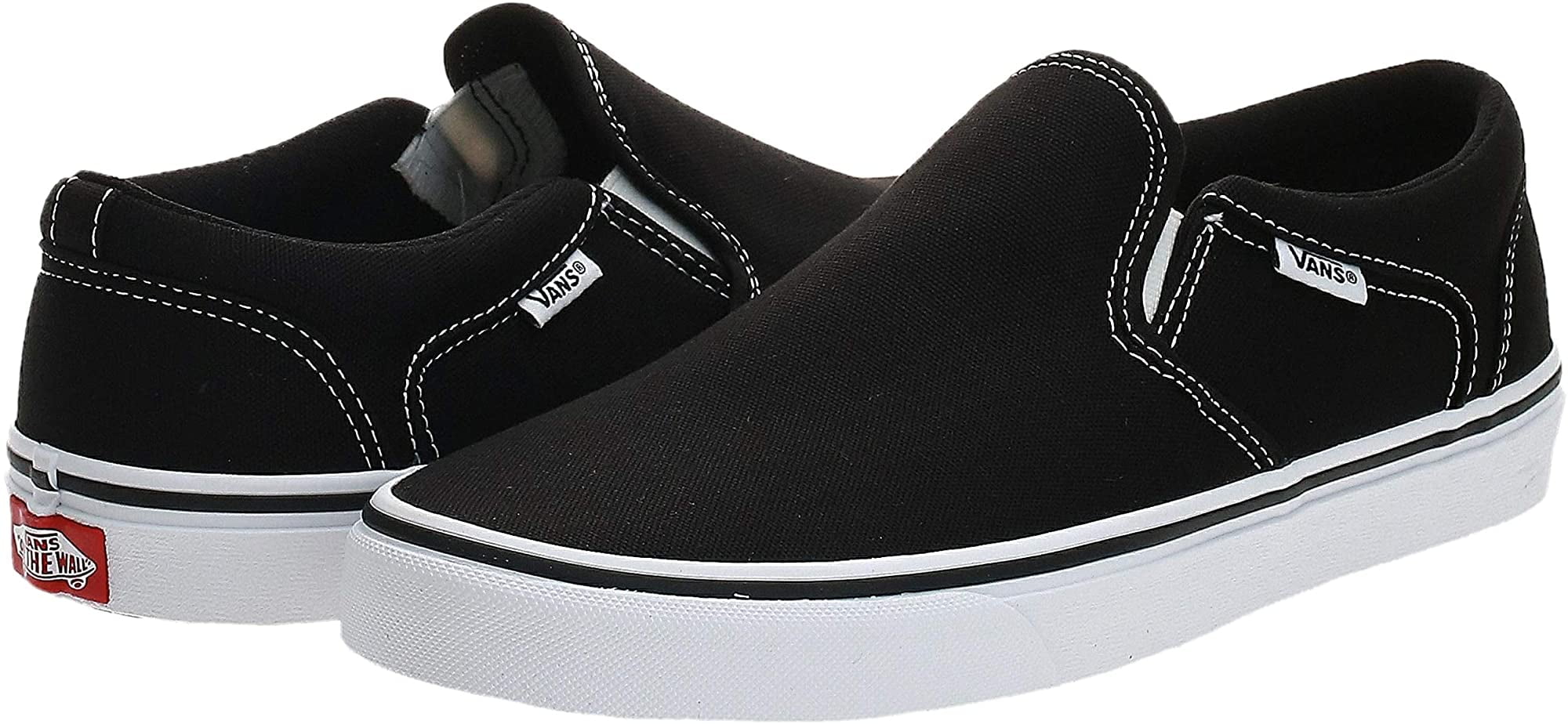 vans asher black and white