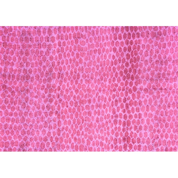 Ahgly Company Indoor Rectangle Abstract Pink Modern Area Rugs, 2' x 3'