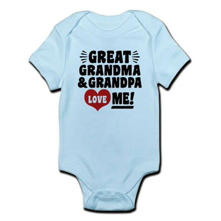 CafePress - Great Grandma And Grandpa Love Me Infant Bodysuit - Baby Light (Best Lovey For Baby)