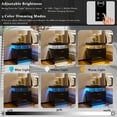 thumbnail image 4 of HNEBC Auto LED Nightstand with Wireless Charging Station & USB Ports,High Gloss Bedside Tables with 2 Drawers,Floating Nightstand with 3 Color & Adjustable Brightness Embedded LED Light Strip, 4 of 16