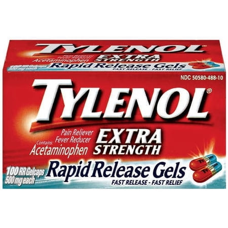 McNeil Tylenol Pain Reliever/Fever Reducer, 100 ea
