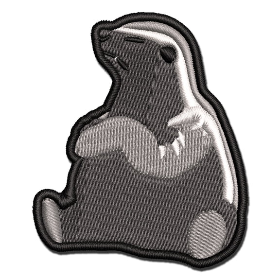 Honey Badger Moody Applique Multi-Color Embroidered Iron-On Patch - 2.5 Inch Small