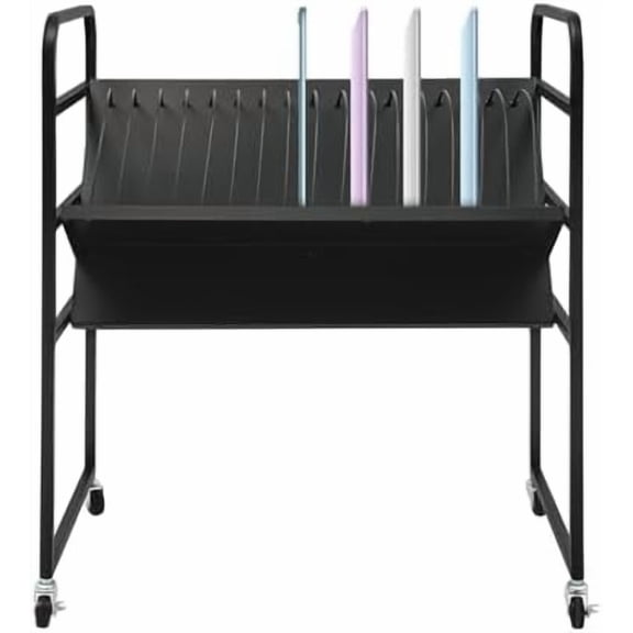 Laptop Charging Cart with Wheels - 16-Slot Laptops Storage Rack & Charging Station for iPads, Tablets and Laptop Computers- Ideal for Classrooms, Offices, and Libraries$$Office