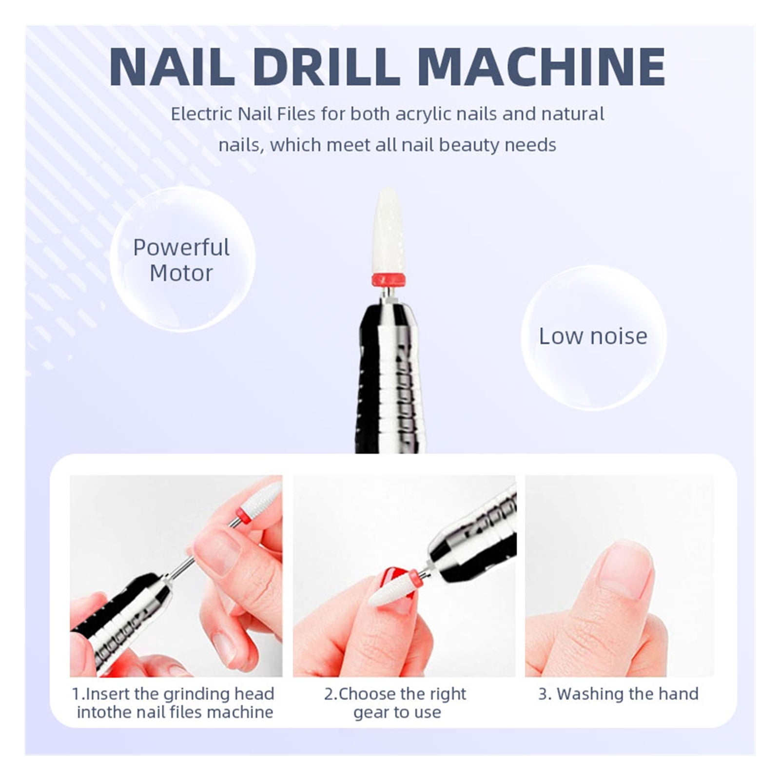 35000RPM Electric Nail Drill Manicure Machine For Hand And Foot Repair Manicure Cutter Set Nail Gel Polisher Salon Equipment ,Low Noise