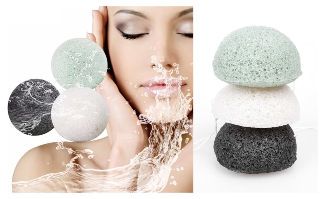 Konjac Bamboo Cleansing and Exfoliating Face Sponge (3 Pieces