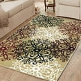 thumbnail image 2 of Leigh Modern Polypropylene Floral Medallion Indoor High Traffic Area Rug - 8' x 10', Gold, 2 of 4
