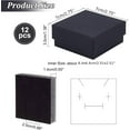 thumbnail image 4 of Set de joyería de 12 piezas en caja de cartón, cajas de joyería de papel kraft negro con esponja negra en el interior para anillos, 4 of 7