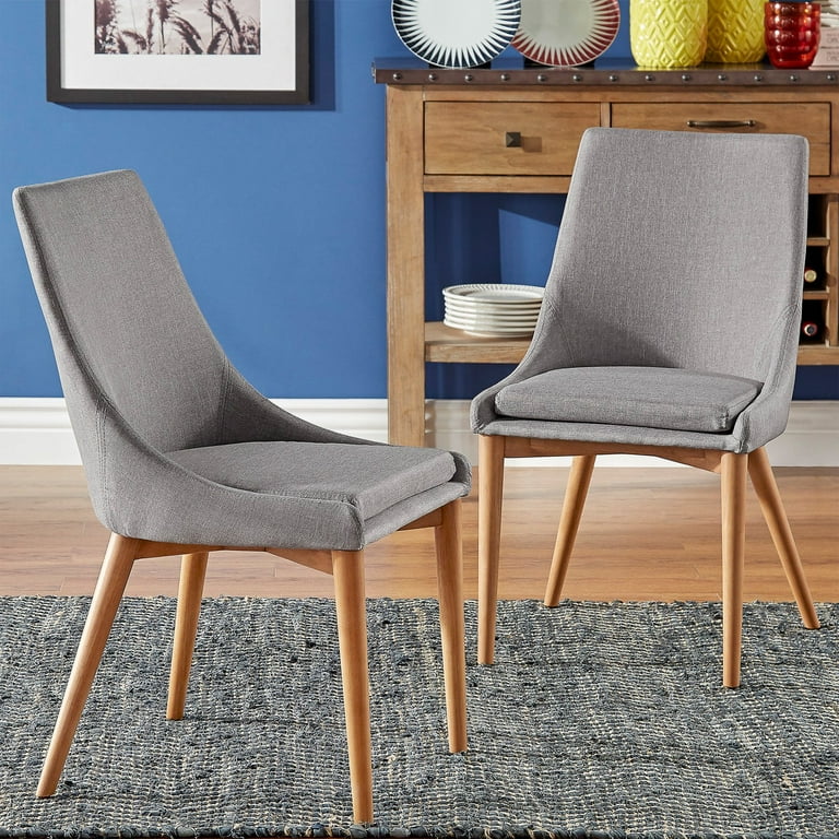 Grey dining chairs oak legs sale