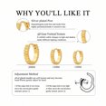 thumbnail image 3 of YEUOYEA 3 Pairs Small Huggie Hoop Earrings Set for Women, Hypoallergenic 14K Gold Plated Hoops, Jewelry Gift, 3 of 6