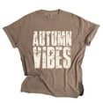 thumbnail image 6 of Autumn Vibes Block Distressed - Women's Garment Dyed Graphic T-Shirt, 6 of 15