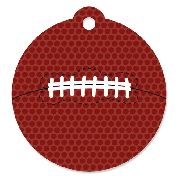 Big Dot of Happiness End Zone - Football - Baby Shower or Birthday Party Favor Gift Tags (Set of 20)