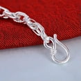 thumbnail image 4 of K-KED Pure S999 Sterling Silver Chain Men Women Gift Singapore Twist Link Bracelet-8mm, 7.8inch, 29g, 4 of 9