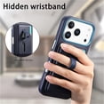 thumbnail image 3 of Case For IPhone 17 Pro Max/17 Pro/17 Air/17, PU Leather Shell With Detachable Card Insertion Wristlet Cover, 3 of 6