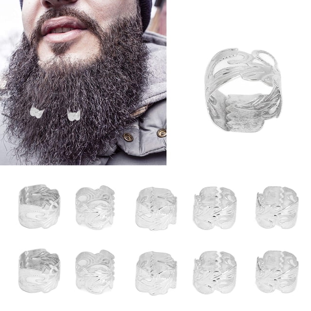 Cuentas Para Barba, Cuentas Para Rastas, Ligeras Y Elegantes, 40 Piezas De Plata Para Collar