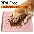 thumbnail image 5 of OTHER LOVE 24"x16" Silicone Pet Food Mat,Waterproof Dog Cat Bowl Mat with Raised Edge,Protects Floor,Pink, 5 of 11