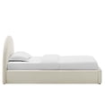thumbnail image 4 of Platform Bed Frame, Twin Size, White, Velvet, Bedroom, Modern Contemporary Boutique HB36779, 4 of 9