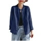 thumbnail image 3 of Ropa para mujer,Camisa holgada de lino para mujer, blusa estampada de manga 3/4, tela de poliéster, ropa informal suave para primavera, sopatenor, 3 of 9