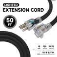 thumbnail image 2 of Cable de extensión EP 15 m iluminado para exteriores 10/3 SJTW 15A 125V UL, 2 of 7