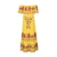 thumbnail image 4 of ICHUANYI Clearance Strapless Bandeau Elasticity For Women Summer Printing Tube Tops Casual Sexy Off Shoulder Holiday Dress Beach Dress(Yellow, XXL) ICHUANYI WER2023080817286, 4 of 5