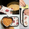 thumbnail image 5 of Yayeee Oven Mitts and Pot Holder Set of 2 Heat Resistant Kitchen Gloves Baking Hot Pad, Red Christmas Gift Pattern, 5 of 5