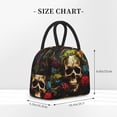 thumbnail image 3 of Haiem Butterfly Flower Plant Skull Printed Lunch Bag Women, Lunch Box Lunch Bag for Women, Small Leakproof Cute Lunch Tote Large Capacity Reusable Insulated Cooler Lunch Container, 3 of 6