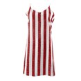 thumbnail image 4 of safuny Women's Mini Loose Cami Dress Clearance Stripe Print Clothing Summer Beach Retro Boho V Neck Dress Holiday Elegant Casual Comfy Sleeveless Red M, 4 of 4