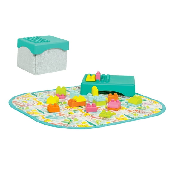 Infantino Super Soft 1st Building Blocks Activity Station, Multicolor