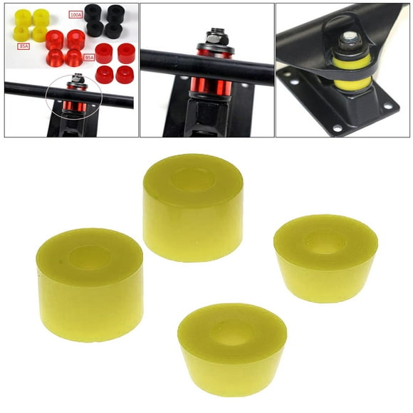 Bujes de repuesto para camiones de longboard de elasticidad, durómetros de Amarillo 85A shamjiam Almohadilla de choque para patineta