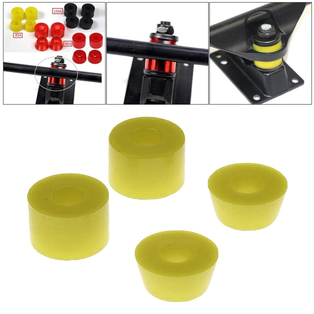 Ensemble de Moyeu de Planche à Roulettes et de Gobelet Pivo0t pour Pièces de Cruiser de Planche à Roulettes, Haute Performance Jaune 85A