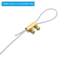 thumbnail image 5 of Abrazadera de cable de acero Uxcell M3 con doble orificio, clips de cable de 3.0 mm con tornillo tono dorado, paquete de 15, 5 of 5