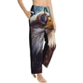 thumbnail image 2 of Daiia Bald Eagle Pilot Women's Sleep Pant with Pockets and Drawstring,Pajama Pants-X-Large, 2 of 9