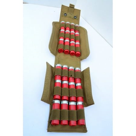 16 Round Shotgun shell cartridge Ammo Carrier Attachment MOLLE Pouch (Best Non Lethal Shotgun Ammo)