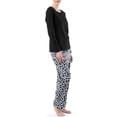 thumbnail image 3 of Fruit of the Loom Women's Beyond Soft Long Sleeve Top & Fleece Bottom Pajama Set, Sizes S-4X, 3 of 13